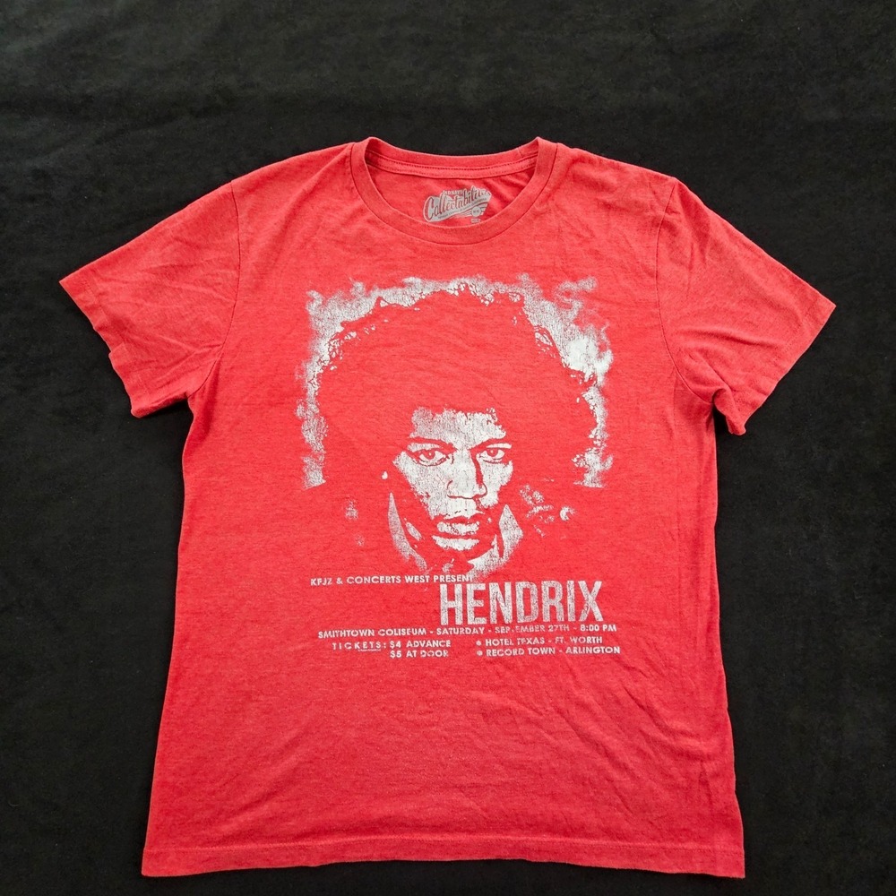 Jimi Hendrix Old Navy Collectabilitees Red Short Sleeve T-Shirt Men's M